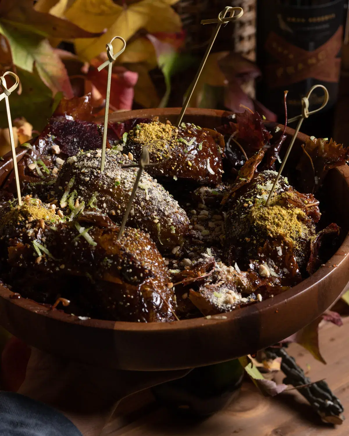 A dish prepared for a culinary experience at Viña Casa Acosta