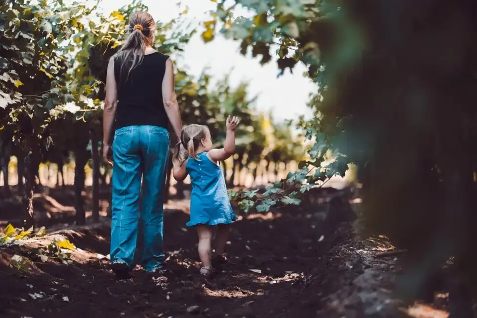 The Acosta family at the vineyard, carrying on the legacy